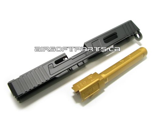 SAI CNC Slide/Stainless 4-Flute Barrel TM G17 GOLD SAI CNC Slide/Stainless 4-Flute Barrel TM G17 GOLD
