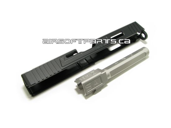 SAI CNC Slide/Stainless 4-Flute Barrel TM G17 SILVER SAI CNC Slide/Stainless 4-Flute Barrel TM G17 SILVER