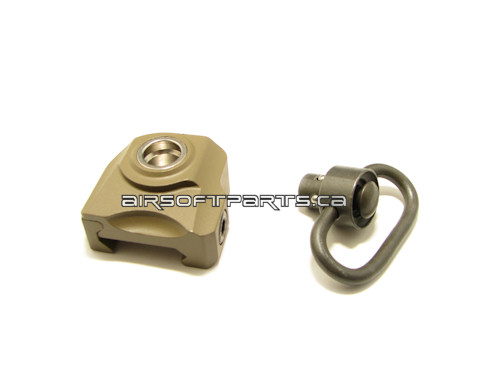 QD Quick Release Sling Swivel TAN - Click Image to Close