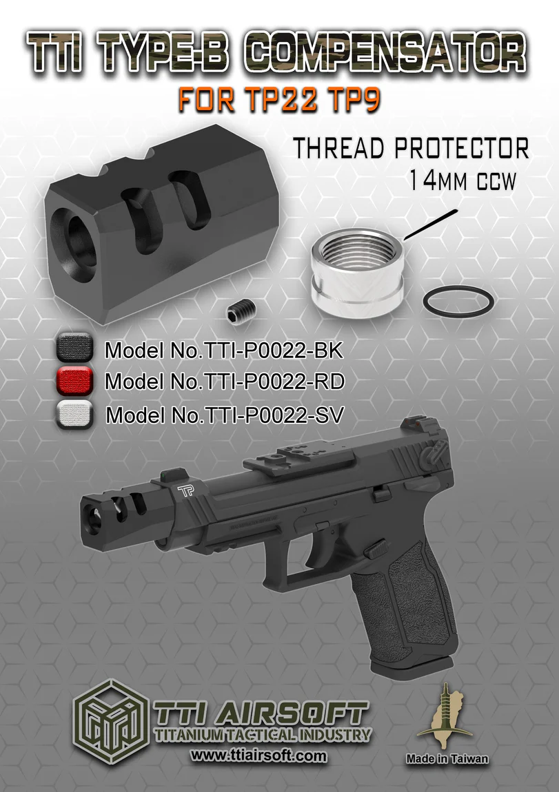 TTI TYPE-B Compensator TP22/TP9 Black