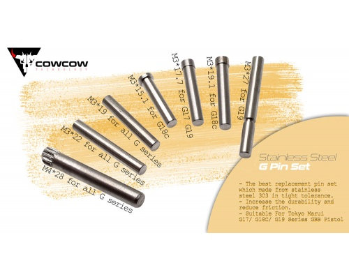 CowCow Stainless Steel Pins Set TM Glock Series - Click Image to Close