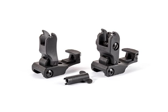 DYTAC Back-Up Folding Sights Set Black - Click Image to Close