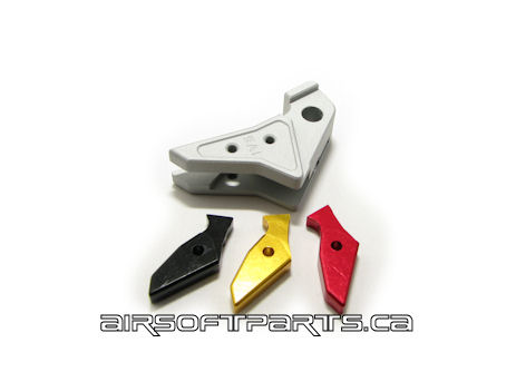 GunsModify FLAT Trigger Set Marui Glock Series - SAI Silver - Click Image to Close
