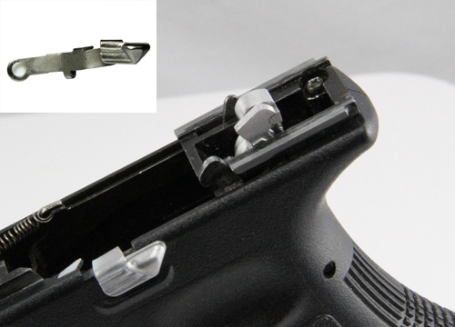 GunsModify Extended Slide STOP TM Glock Silver - Click Image to Close