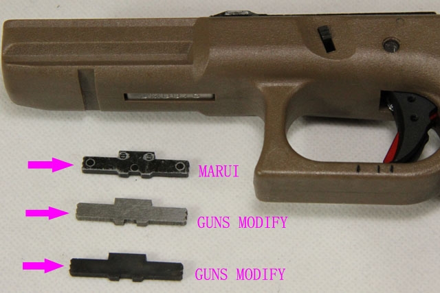 GunsModify Extended Slide Lock TM Glock Silver - Click Image to Close