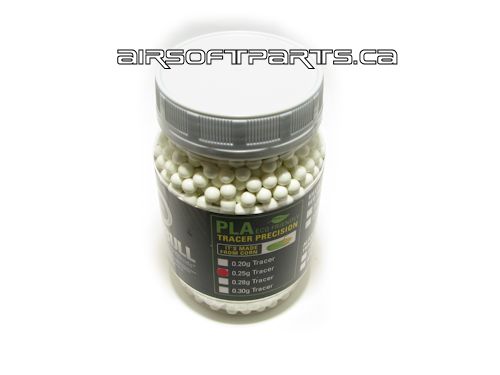Mad Bull .25g BIO Green Tracer BB's - 2000 Count Bottle - Click Image to Close